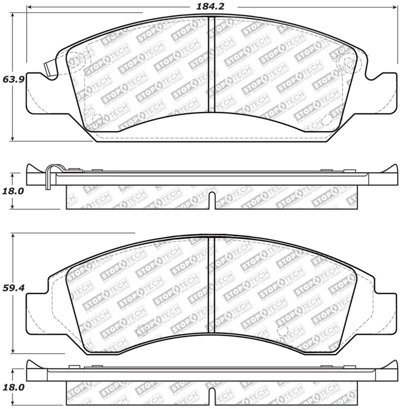 StopTech Street Select Brake Pads - Front/Rear