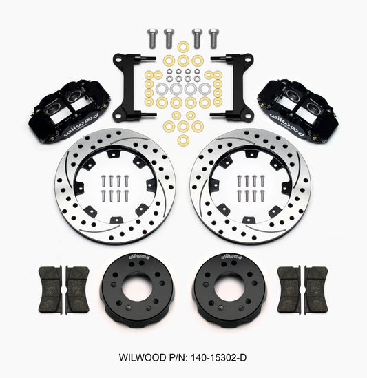 Wilwood Narrow Superlite 6R Front Kit 12.19in Drilled 63-87 C10 w/ Wilwood Pro Spindles