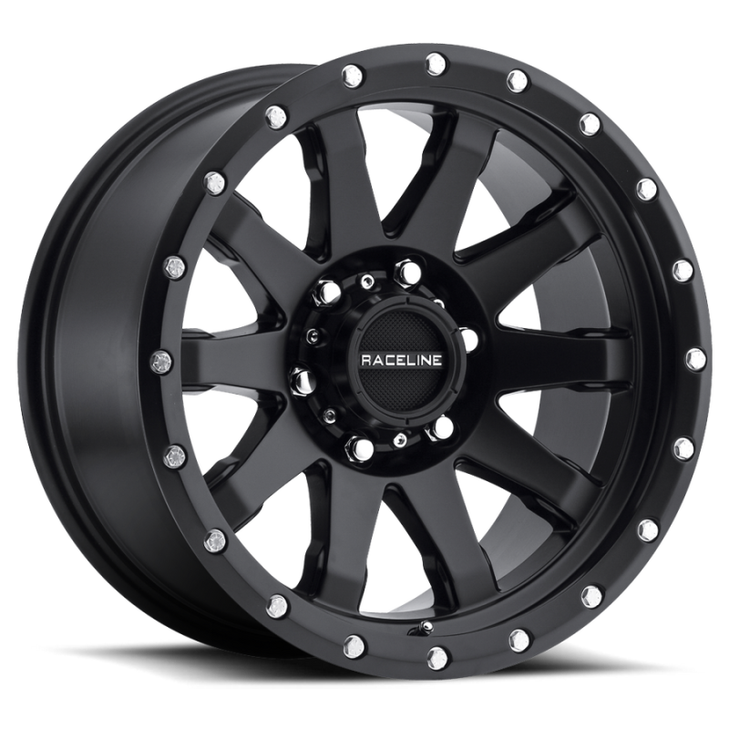 Raceline 934B Clutch 17x9in / 5x127 BP / -12mm Offset / 81mm Bore - Satin Black Wheel