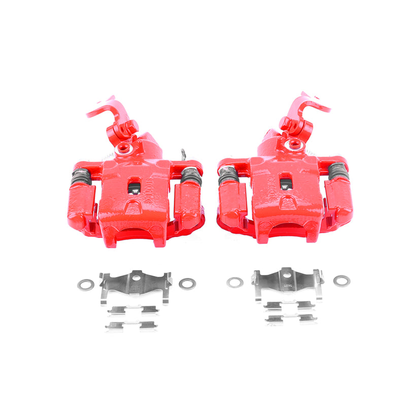 Power Stop 01-05 Hyundai Elantra Rear Red Calipers w/Brackets - Pair