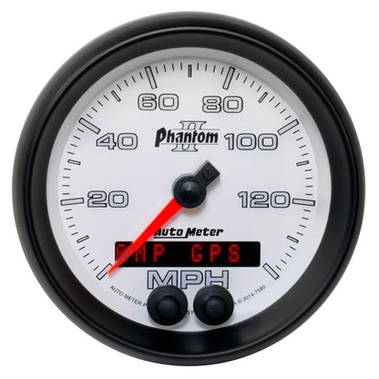 Autometer Phantom II 3-3/8in 0-140MPH In-Dash Electronic GPS Programmable Speedometer