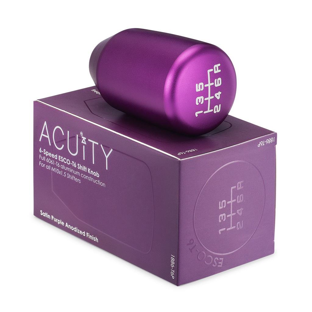 Acuity - ESCO-T6 Shift Knob in Satin Purple Finish (M10X1.5)