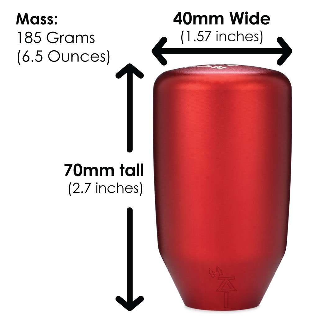 Acuity - ESCO-T6 Shift Knob in Satin Red Finish (M10X1.5)