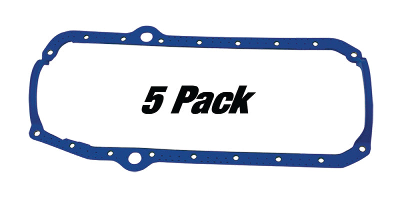 Moroso Pre-1985 Small Block Chevrolet Oil Pan Gasket - One Piece - Reinforced Steel (5 Pack)