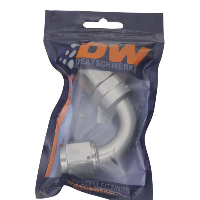 DeatschWerks 10AN Female Swivel 120-Degree Hose End CPE - Anodized Titanium