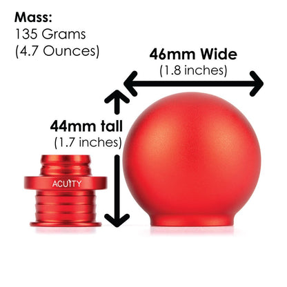 Acuity - POCO Low-Profile Shift Knob in Satin Red Finish