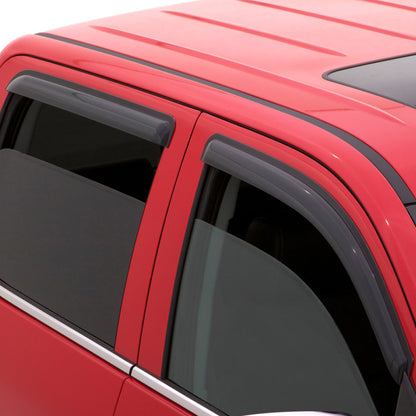 AVS 14-18 Jeep Cherokee Ventvisor Outside Mount Window Deflectors 4pc - Smoke