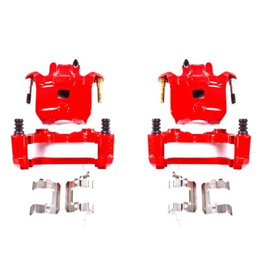 Power Stop 02-04 Infiniti I35 Front Red Calipers w/Brackets - Pair