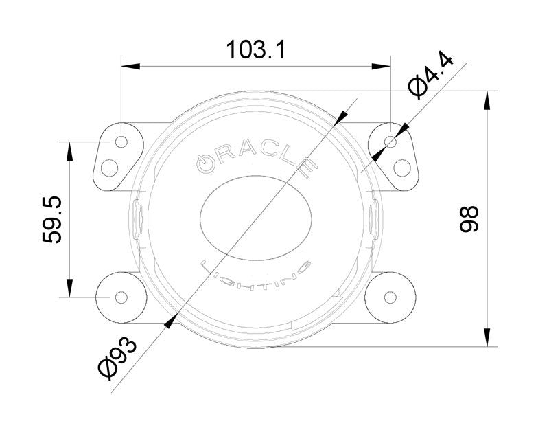 Oracle 100mm 15W Driving Beam LED Emitter - 6000K SEE WARRANTY