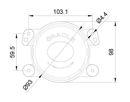 Oracle 100mm 15W Driving Beam LED Emitter - 6000K SEE WARRANTY