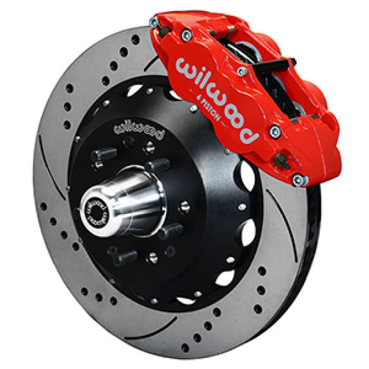 Wilwood 55-57 Chevy Bel Air Superlite 6R Kit, 5 x 4.50in/4.75in Hub - 14.00in D&S Rotor - Red