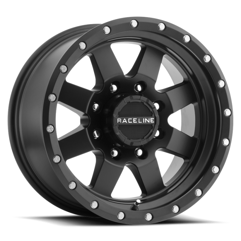 Raceline 935B Defender 20x9in / 5x127 BP / -12mm Offset / 83.82mm Bore - Satin Black Wheel