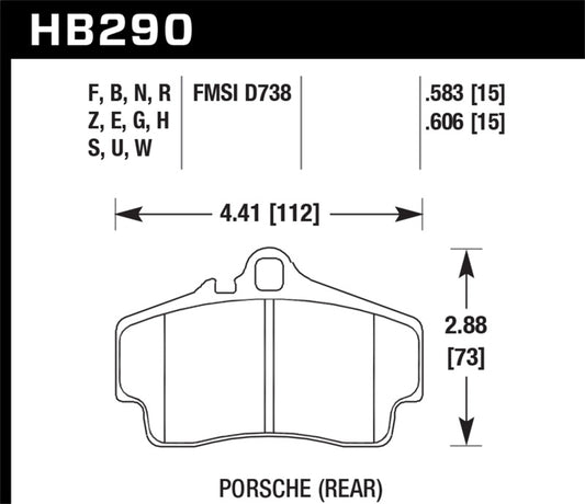 Hawk 99-08 Porsche 911 (996) Carrera 4 / 97-04 Porsche Boxster DTC-30 Race Rear Brake Pads