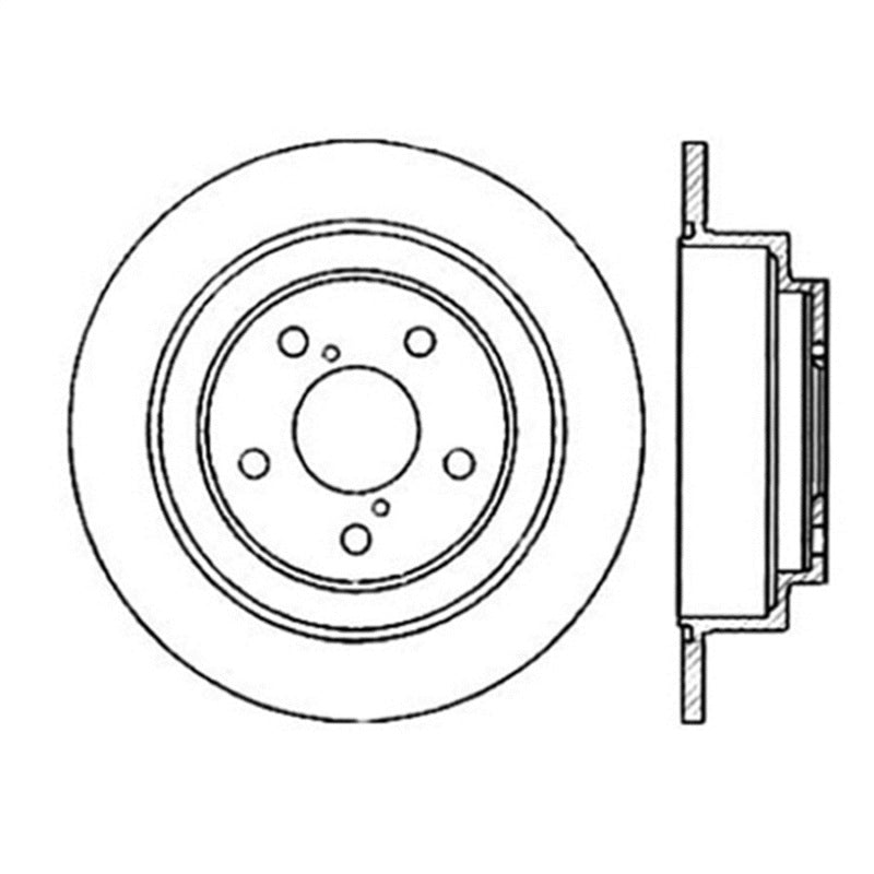 StopTech Power Slot 02-05 WRX Rear Right SportStop Slotted Rotor