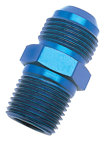 Russell Performance -8 AN to 1/2in NPT Straight Flare to Pipe (Blue)