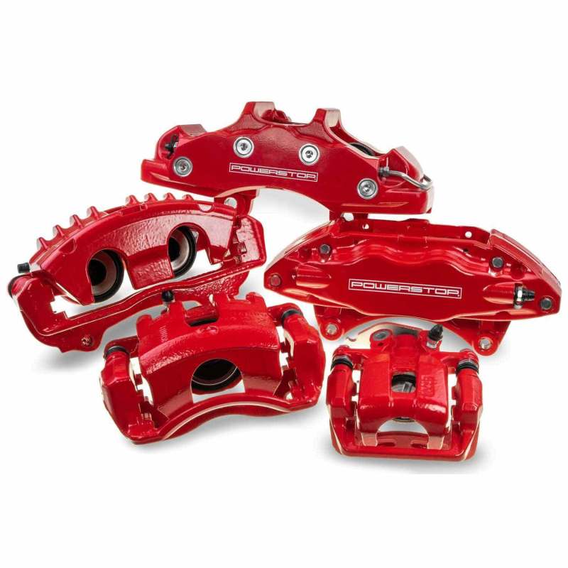 Power Stop 11-14 Chrysler 200 Rear Red Calipers w/Brackets - Pair