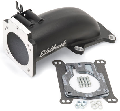 Edelbrock Ultra Low Profile Intake Elbow 90mm Throttle Body to Square-Bore Flange Black Finish