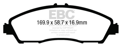 EBC 14+ Acura MDX 3.5 Yellowstuff Front Brake Pads