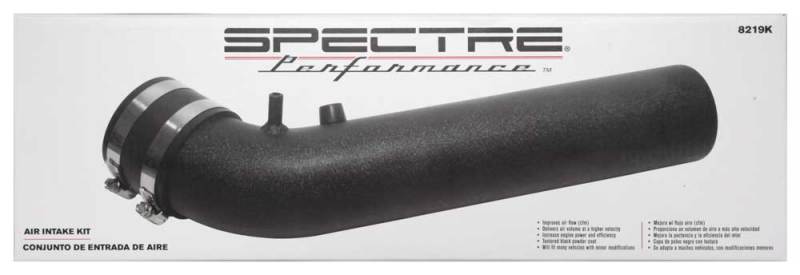 Spectre Universal Intake Tube Kit 3in. - Aluminum - Black