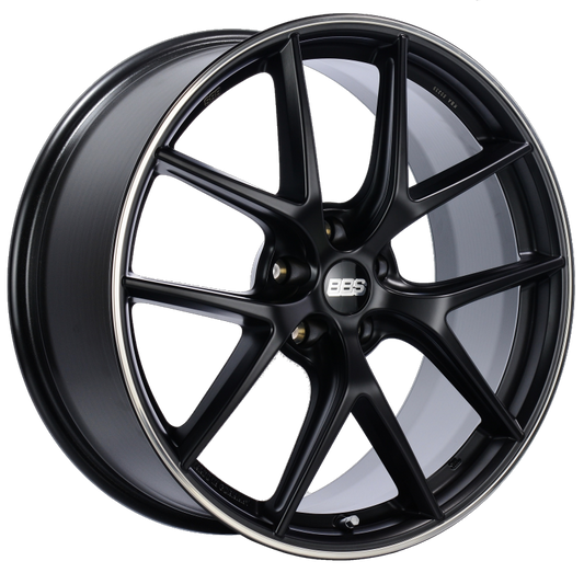 BBS CI-R 20x8.5 5x120 ET32 Satin Black Polished Rim Protector Wheel -82mm PFS/Clip Required