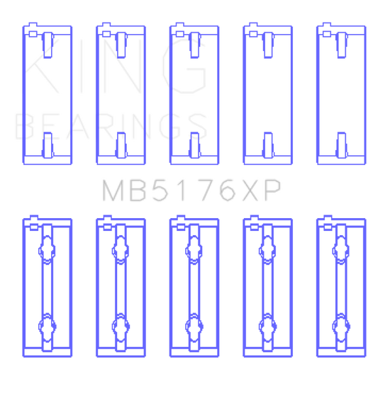 King Mitsubishi 4G91/4G92/4G93 16V (Size STD) XP - Series Performance Main Bearing Set