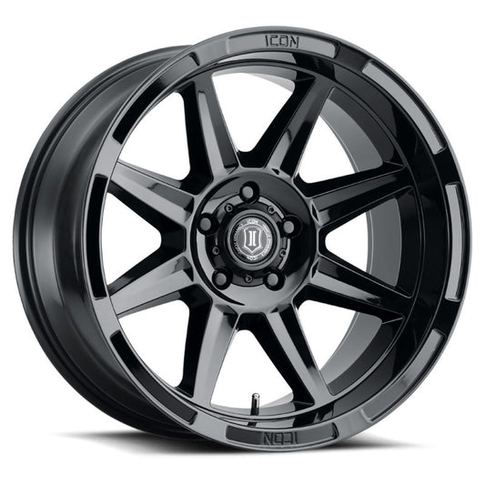 ICON Bandit 20x10 6x135 -24mm 4.5in BS 87.10mm Bore Gloss Black Wheel