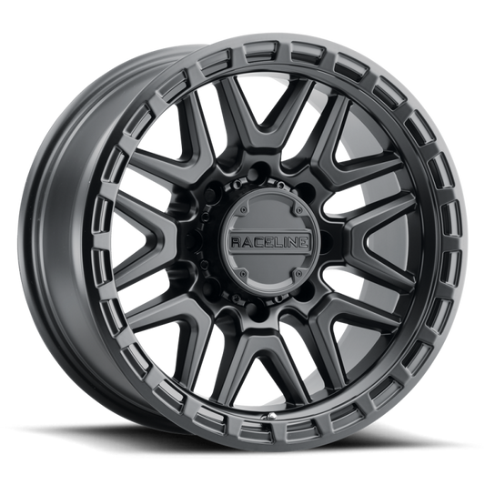 Raceline 953B Krank 18x9in / 8x170 BP / -12mm Offset / 125.2mm Bore - Satin Black Wheel