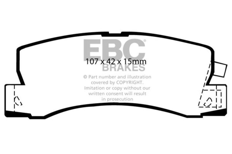 EBC 90-91 Lexus ES250 2.5 Ultimax2 Rear Brake Pads