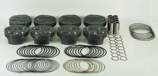 Mahle MS Piston Set Chevy SB 389ci 4.135in Bore 3.625/3.75 Stroke 6.125/6 Rod .927 HD Pin 9cc 13.5CR