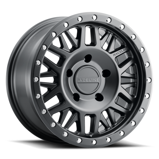 Raceline 951B Ryno 17x9in / 6x135 BP / -12mm Offset / 87.1mm Bore - Satin Black Wheel