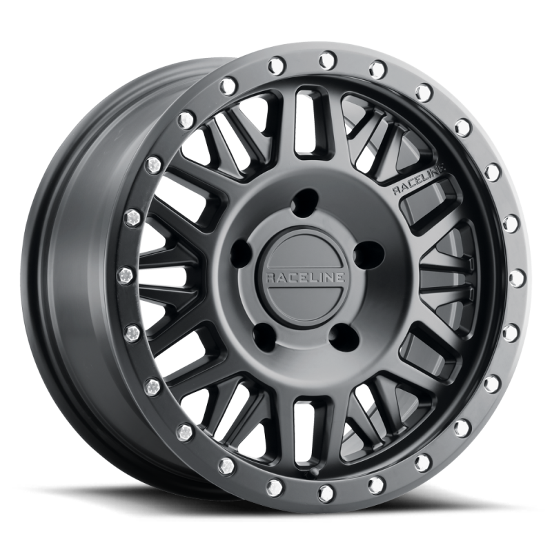 Raceline 951B Ryno 18x9in / 8x180 BP / 18mm Offset / 130.81mm Bore - Satin Black Wheel