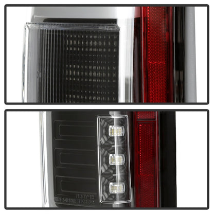 Spyder 15-18 Ford F-150 Light Bar LED Tail Lights (w/Blind Spot) - Black (ALT-YD-FF15015BS-LBLED-BK)