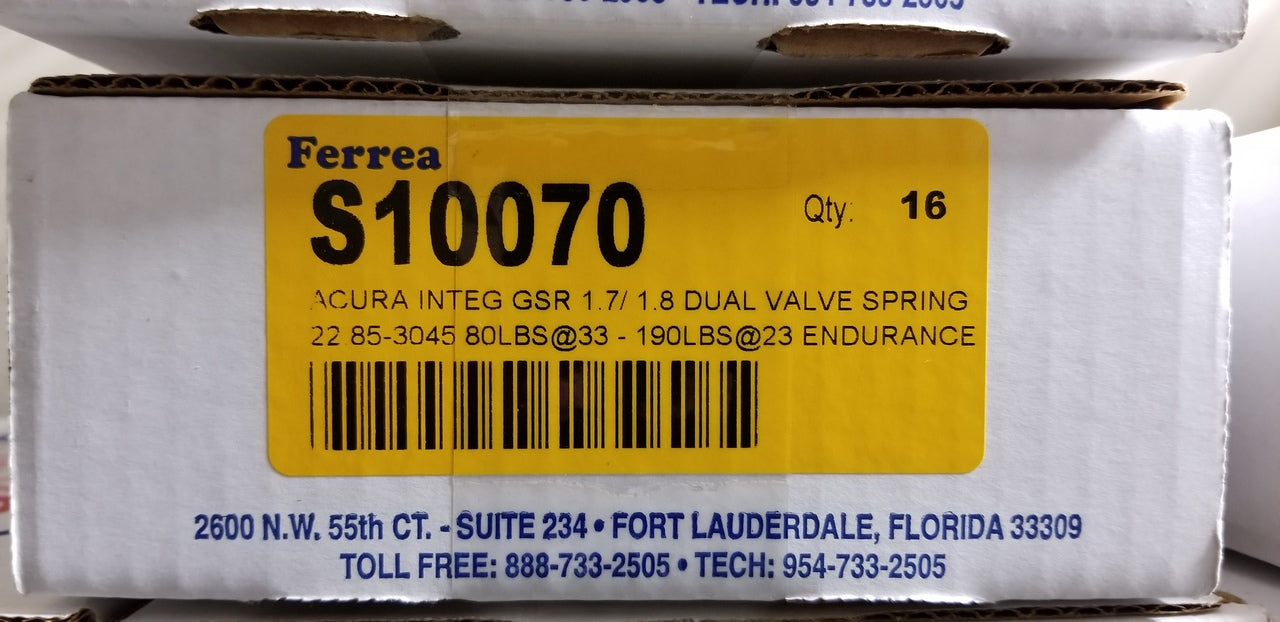 Ferrea - Endurance Valve Springs - (B18C1-C3 - H22A1-A4) - S10070 - Set of 16