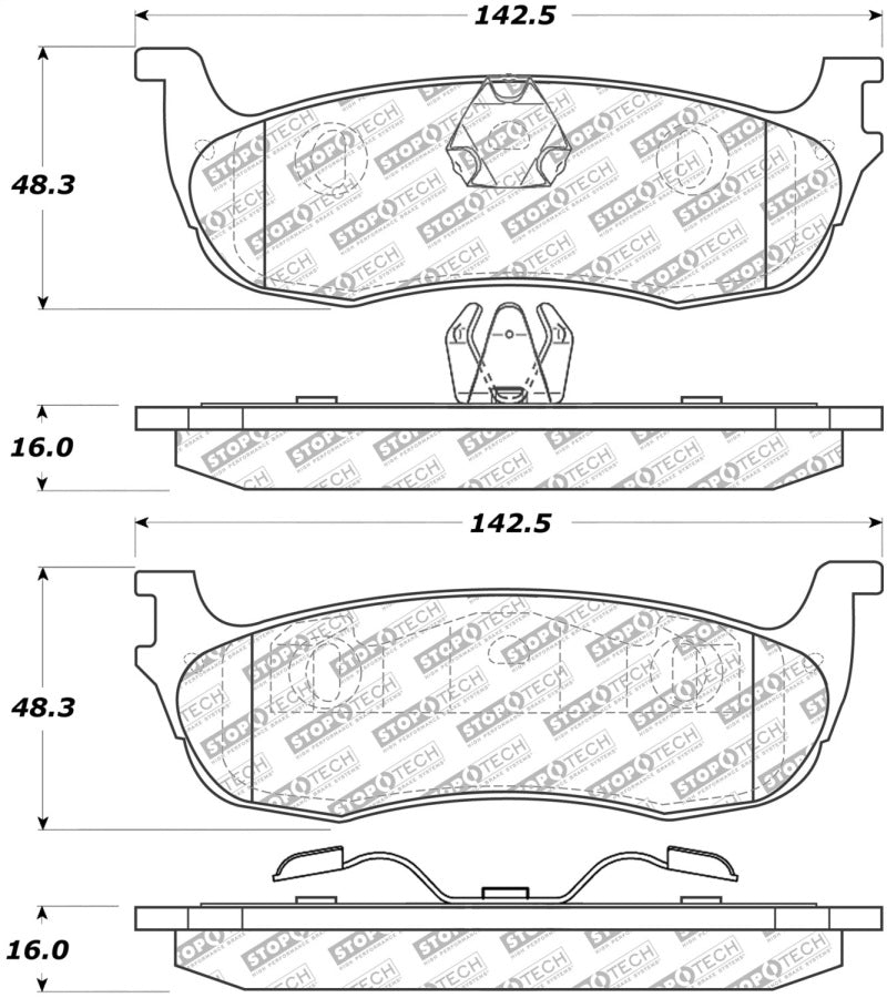 StopTech Street Select Brake Pads - Rear