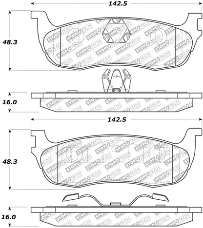 StopTech Street Select Brake Pads - Rear