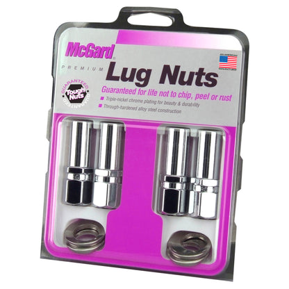 McGard Hex Lug Nut (Drag Racing X-Long Shank) M12X1.5 / 13/16 Hex / 2.475in. Length (4-Pk) - Chrome