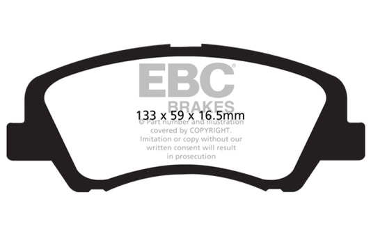 EBC 12+ Hyundai Accent 1.6 Ultimax2 Front Brake Pads