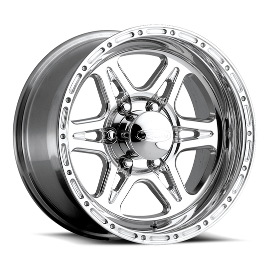 Raceline 886 Renegade 17x9in / 5x127 BP / 0mm Offset / 83.82mm Bore - Polished Wheel