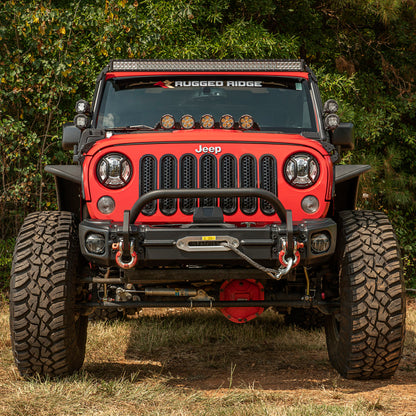 Rugged Ridge Arcus Front Bumper Set W/ Overrider 2018 Jeep Wrangler JK