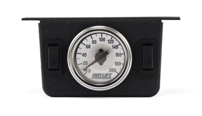 Air Lift Dual Needle Gauge Panel With Two Switches- 200 PSI