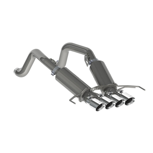 MBRP 14-19 Chevy Corvette V8 6.2L 3in T304 Dual Axle Back w/ 4in Quad Dual Wall Tips