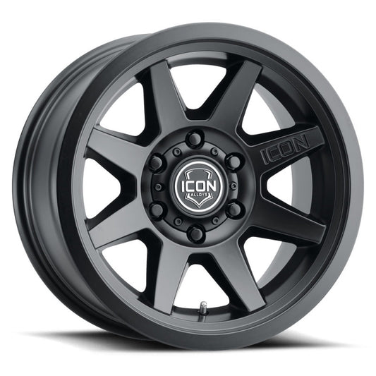 ICON Rebound 17x8.5 6x5.5 0mm Offset 4.75in BS 106.1mm Bore Satin Black Wheel