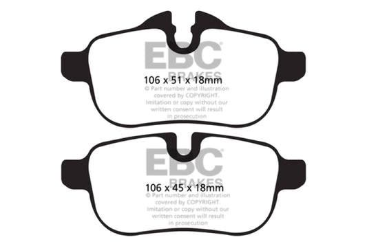 EBC 09+ BMW Z4 3.0 (E89) Ultimax2 Rear Brake Pads