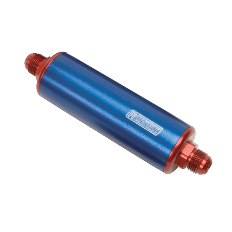 Russell Performance Red/Blue Anodized Aluminum (8-1/4in Length -10 to -6 male inlet/outlet)