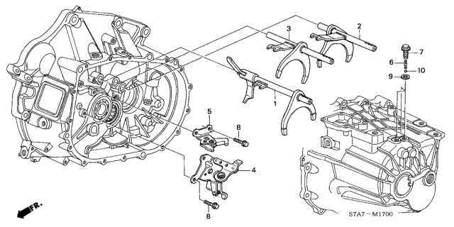 Honda - Fifth-Reverse Gearshift Fork