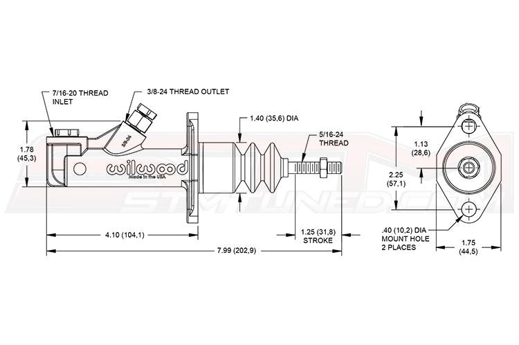 Wilwood - GS Compact Remote Master Cylinder (260-15091)