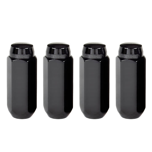 McGard Hex Lug Nut (Cone Seat) M14X2.0 / 13/16 Hex / 2.25in. Length (4-Pack) - Black