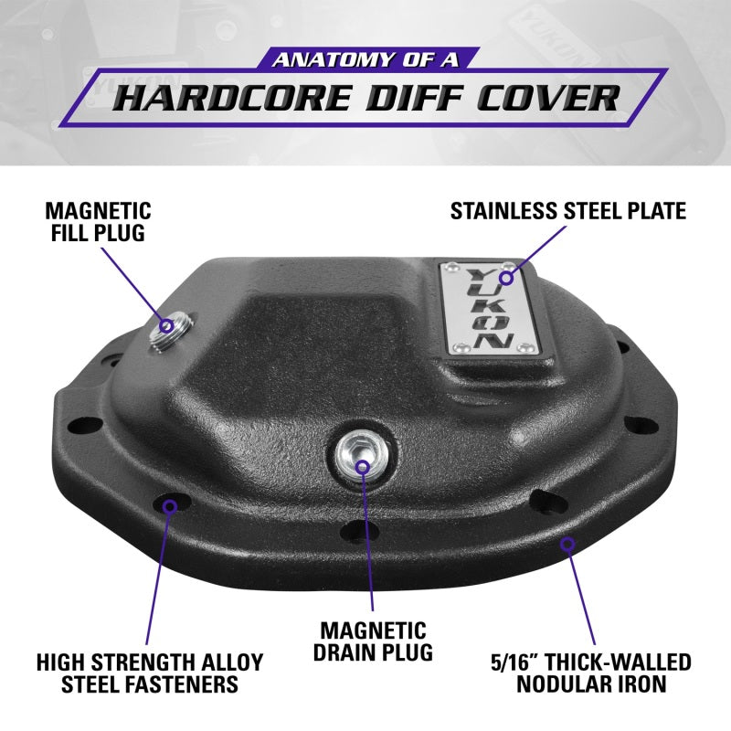 Yukon Hardcore Nodular Iron Cover for Rear GM 8.6in w/8mm Cover Bolts