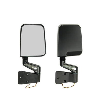 Rugged Ridge 87-02 Jeep Wrangler YJ/TJ Black Door Mirror Kit w/ LED Turn Signals