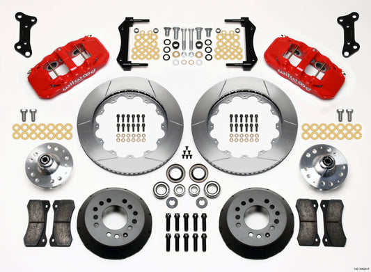 Wilwood AERO6 Front Hub Kit 14.00 Red 67-69 Camaro 64-72 Nova Chevelle